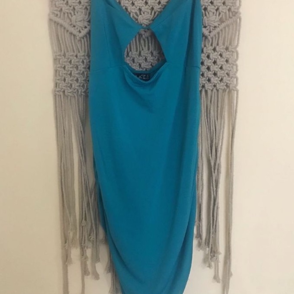 Blue strapped dress